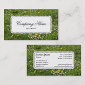 センターラベルv5 – 赤いチューリップとプリムローズ 名刺 (正面/裏面)