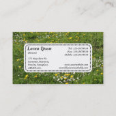 センターラベルv5 – 赤いチューリップとプリムローズ 名刺 (裏面)