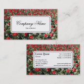 センターラベルv5 – 赤いチューリップとプリムローズ 名刺 (正面/裏面)