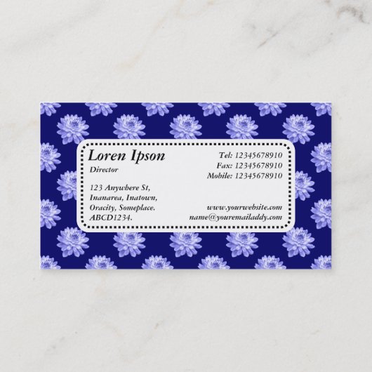 センターラベルv5 - Chryk Pattern Dp Navy Bl 名刺 (裏面)