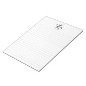 センターロゴカスタムビジネス涙遠くにメモ帳 ノートパッド (アングル)