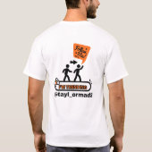 センター ステージ ソーシャルメディア 両面プリント ユニセックス メンズ Tシャツ (裏面)