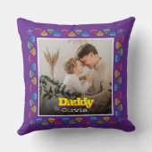 センチメンタルパパギフト – カスタム写真ギフト クッション (裏面)