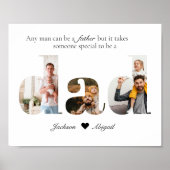 センチメンタルパパ写真コラージュユニーク、ギフト用パパ ポスター (正面)