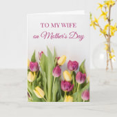 センチメンタルフローラ妻の母の日 カード (黄色い花)