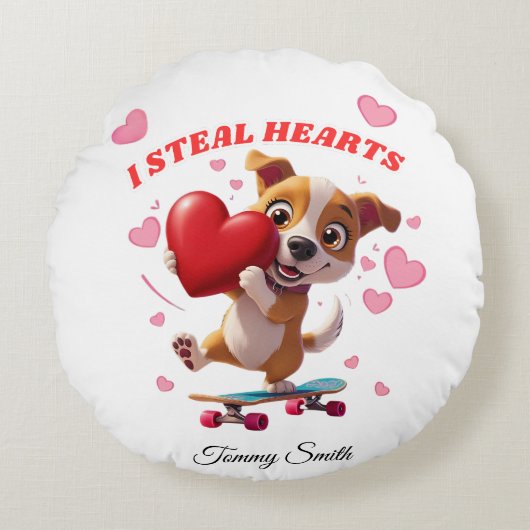 センチメンタルモダンなバレンタインデーforカップル ラウンドクッション (正面)