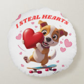 センチメンタルモダンなバレンタインデーforカップル ラウンドクッション (裏面)