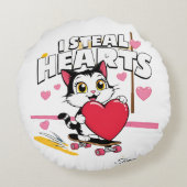 センチメンタルモダンなバレンタインデーforペット ラウンドクッション (裏面)