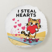 センチメンタルモダンなバレンタインデーforペット ラウンドクッション (裏面)