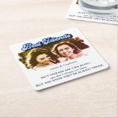 センチメンタル最高のフレンズ引用文写真 スクエアペーパーコースター (アングル)