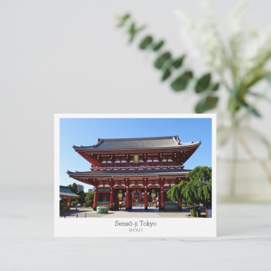 センチメンタル浅草寺 東京 日本 ポストカード (スタンド正面)