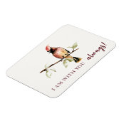 センチメンタル私はいつもあなたと赤い(鳥)ショウジョウコウカンチョウ マグネット (左側)