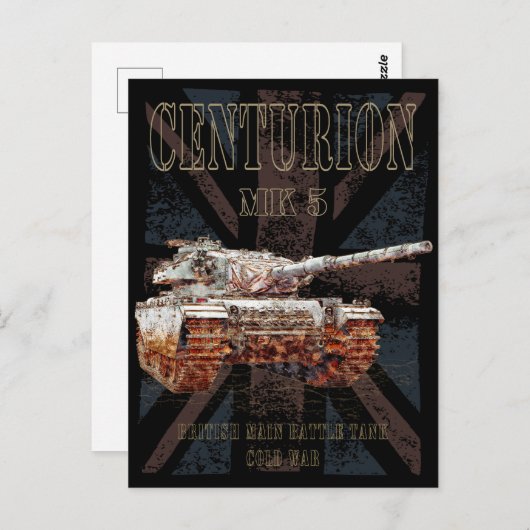 センチュリオンMK 5 MBT。イギリスの主戦車 ポストカード (正面/裏面)