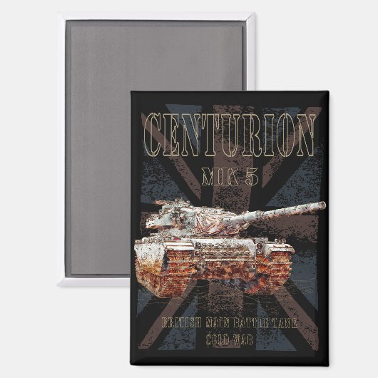 センチュリオンMK 5 MBT。イギリスの主戦車 マグネット (正面/裏面)