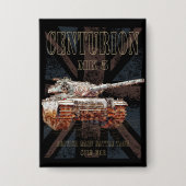 センチュリオンMK 5 MBT。イギリスの主戦車 缶バッジ (正面)