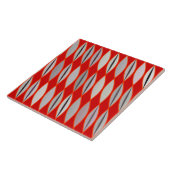 センチュリモダンー、濃い赤と灰色/灰色 タイル (側面)