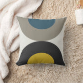 センチュリーブルーモダンイエローガンメタル クッション (ブランケット)