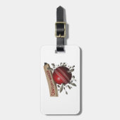 センチュリーメーカークリケットこうもり&ボールスポーツ ラゲッジタグ (正面縦)