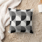 センチュリー中期の審美的な白黒抽象芸術 クッション (ブランケット)