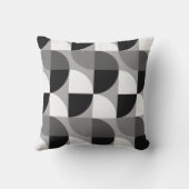 センチュリー中期の審美的な白黒抽象芸術 クッション (裏面)