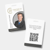 センチュリー21 不動産 ID カード バッジ (正面＆裏面)