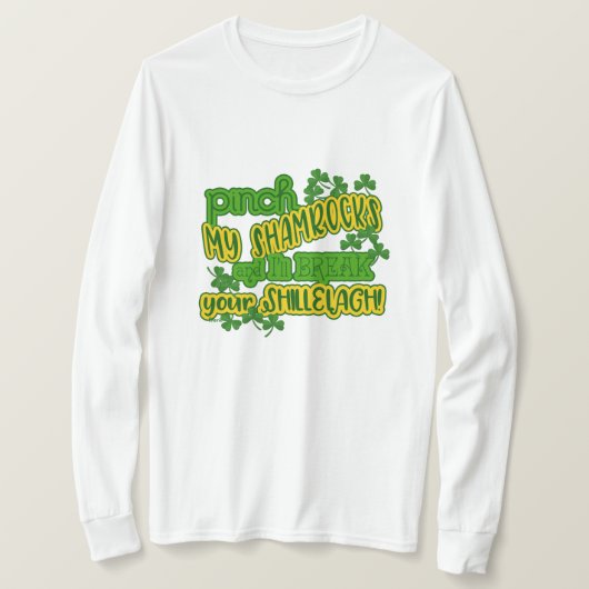 セントおもしろいパトリックの女性シャムロックシルジェラ Tシャツ (デザイン正面)
