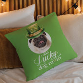 セントおもしろいパトリックの日ラッキードッグママのカスタム写真 クッション
