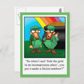 セントおもしろい・パトリックの日のユーモアのはがき ポストカード (正面/裏面)