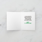 セントおもしろい・パトリックの日の挨拶 カード (内部)