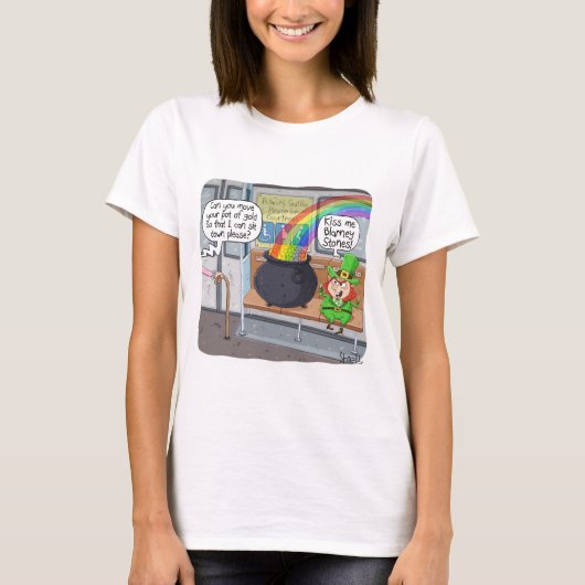 セントおもしろい・パトリックの日の贈り物またはカード – Leprechaun Tシャツ (正面)