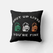 セントおもしろい・パトリックの日はあなたは肝臓を閉鎖素晴らし クッション (裏面)