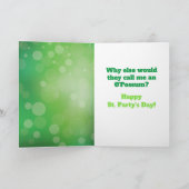 セントおもしろい・パトリックの日アイリッシュ・オポッサム カード (内部)