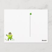 セントおもしろい・パトリックの日猫 ポストカード (裏面)