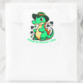 セントお洒落パトリックの日ステッカー。セントパティの日 スクエアシール (バッグ)