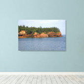 セントのファンディ湾でシーカヤックの人々。 キャンバスプリント (インサイチュ (ウッドフロア))