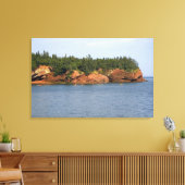 セントのファンディ湾でシーカヤックの人々。 キャンバスプリント (インサイチュ (リビング))