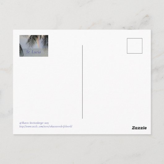 「セントは素晴らしい一日になるだろうルシア」 ポストカード (裏面)