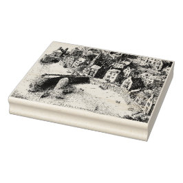 セントアイヴコーンウォールヴィンテージスケッチ ラバースタンプ