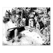 セントアイヴコーンウォールヴィンテージスケッチ ラバースタンプ (インプリント)