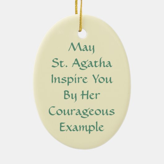 セントアガサ(M 003) セラミックオーナメント (裏面)