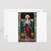 セントアグネス(ローマのアグネス)ステンドグラスアート ポストカード (正面/裏面)