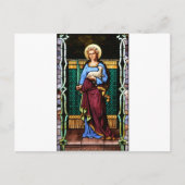 セントアグネス（ローマのアグネス）ステンドグラスアート ポストカード (正面)