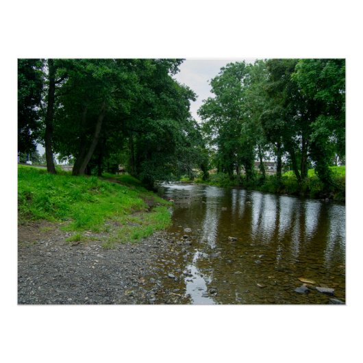 セントアサフの穏やかな川エルヴィー海岸 ポスター (正面)