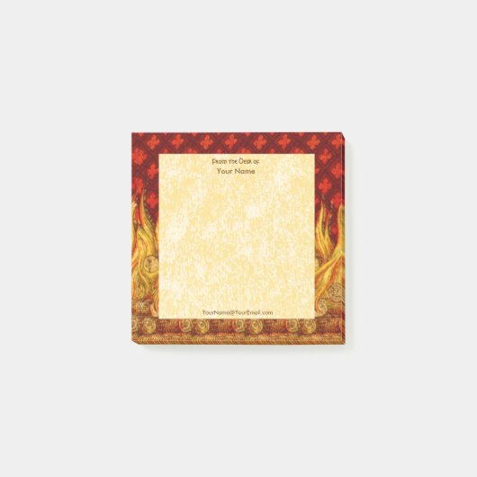 セントアポロニアの炎(VVP 001)水平3"x3" ポストイット (正面)