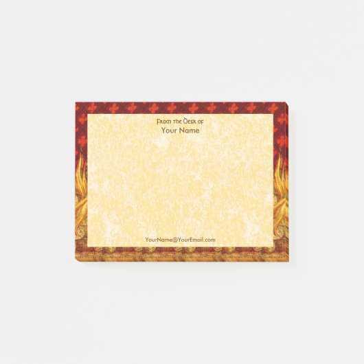 セントアポロニアの炎(VVP 001)水平4"x3" ポストイット (正面)