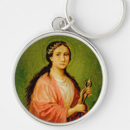 セントアポロニア(BLA 001)プレミアムラウンドメタル キーホルダー