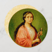 セントアポロニア(BLA 001)ラウンドグリーティングカー空白のド (正面/裏面)