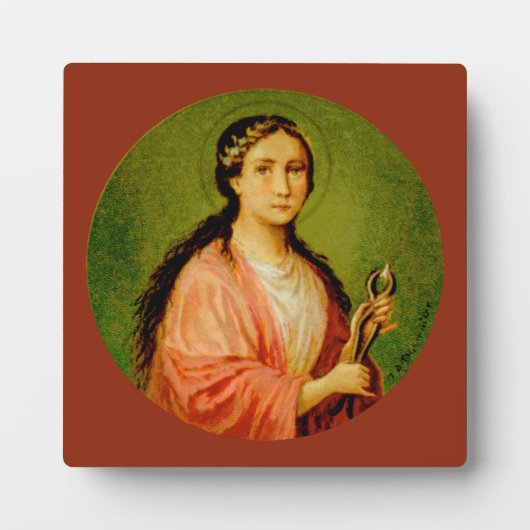 セントアポロニア(BLA 001) 5.25インチx5.25インチ正方形 フォトプラーク (正面)