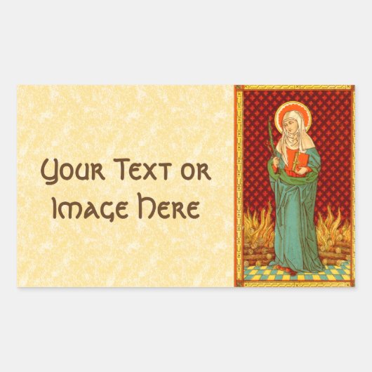 セントアポロニア(VVP 001) 長方形シール (正面)