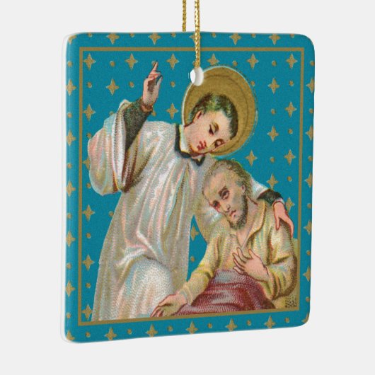 セントアロイシウス&ペスト被害者(M 006) セラミックオーナメント (右)